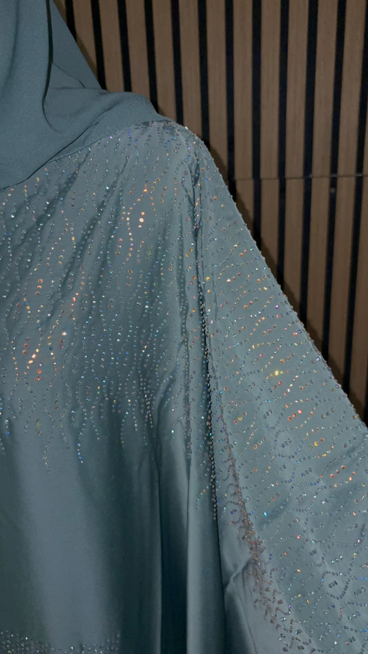Pearly Blue Abaya