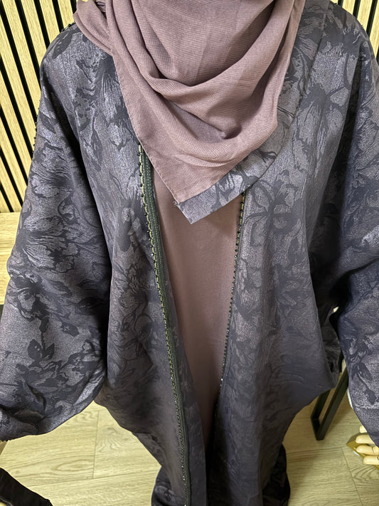 Pattern Beaded Abaya