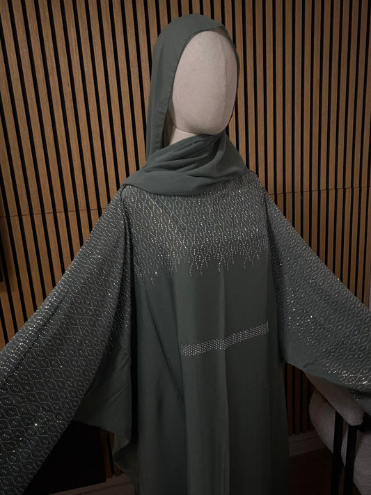 Pearly Turquoise Abaya
